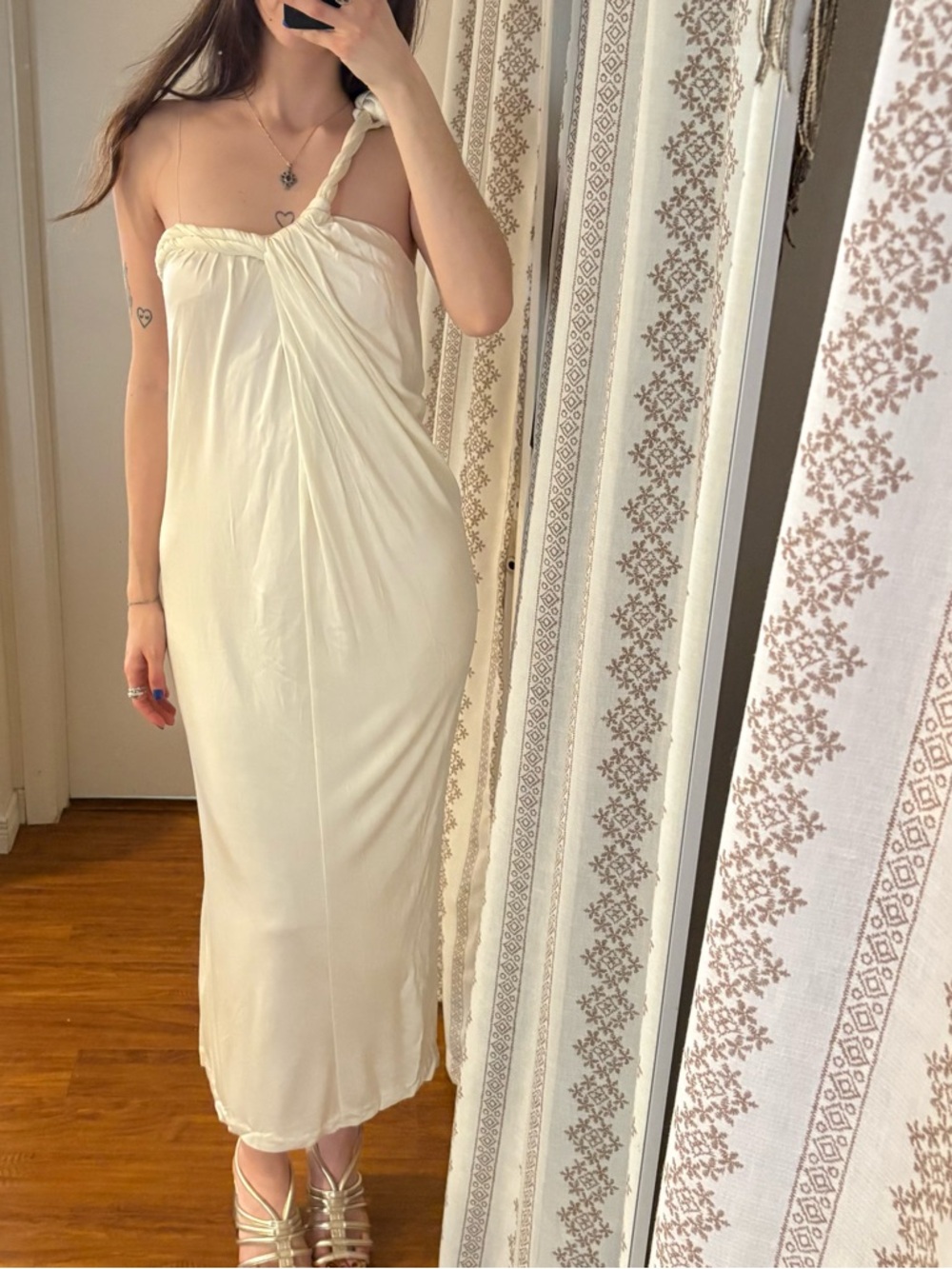 Robert Rodriguez white asymmetrical maxi dress